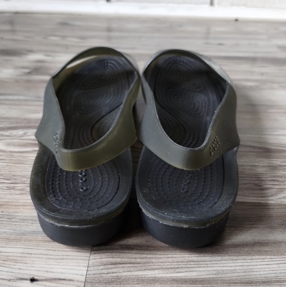 Crocs Colorblock Slingback Sandal Smokey Green Women's Size 8 - Picture 3 of 5